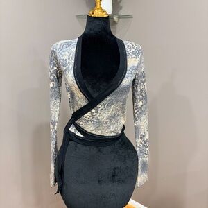 Fuzzi Animal Print Wrap Dress